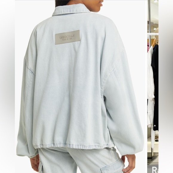 Fear of God Essentials Shell Denim Bomber Jacket - Picture 2 of 7